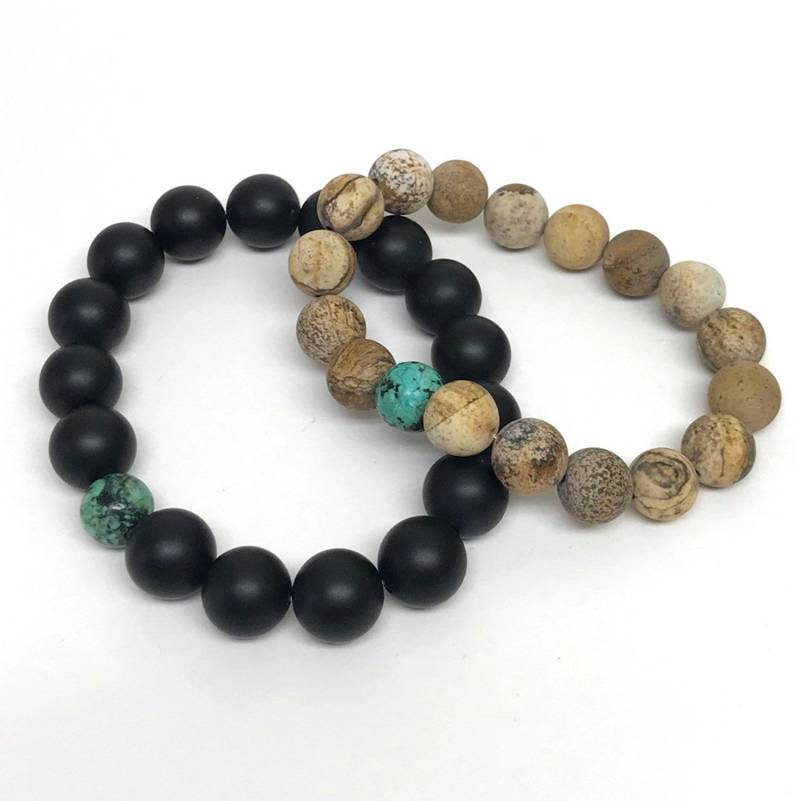 Herren Naturstein Armband Individueller Perlenschmuck Mit Buddha Perle Herren Naturstein Armband Individueller Perlenschmuck Mit Buddha Perle von ElegantFacets