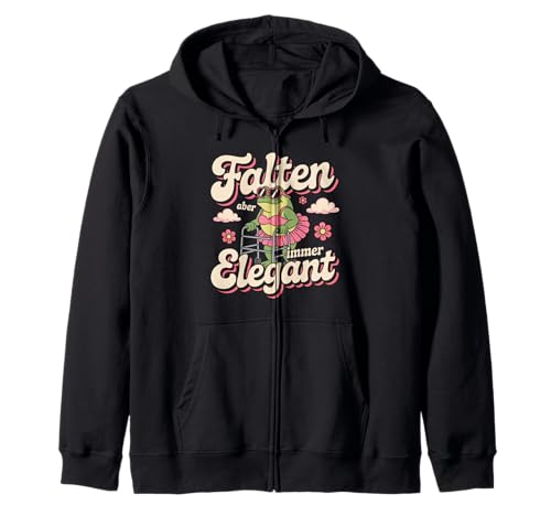 Falten Aber Immer elegant - Lustiges Damen Kapuzenjacke Falten Aber Immer elegant - Lustiges Damen Kapuzenjacke von Elegante Humor Kollektion