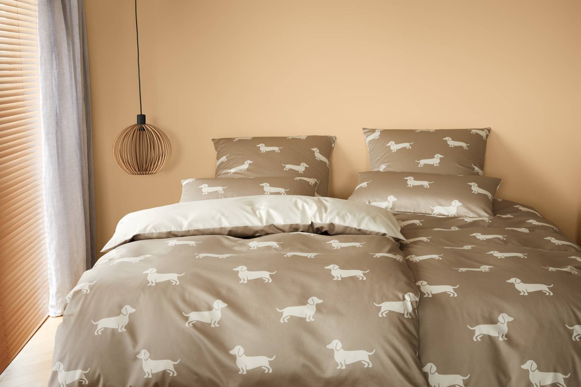 Elegante Bettwäsche "Dogs" 2 Stk. tlg. angenehmes Hautgefühl von Elegante