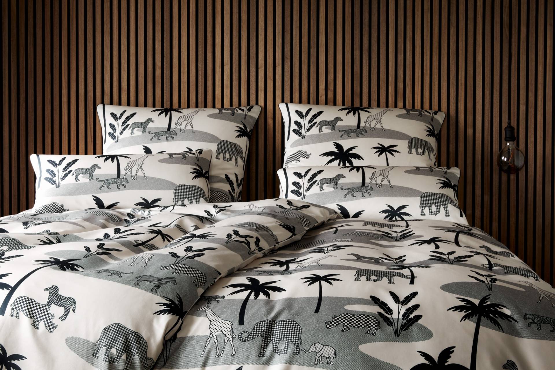 Elegante Bettwäsche "Jungle Graphic" 2 Stk. tlg. angenehmes Hautgefühl von Elegante