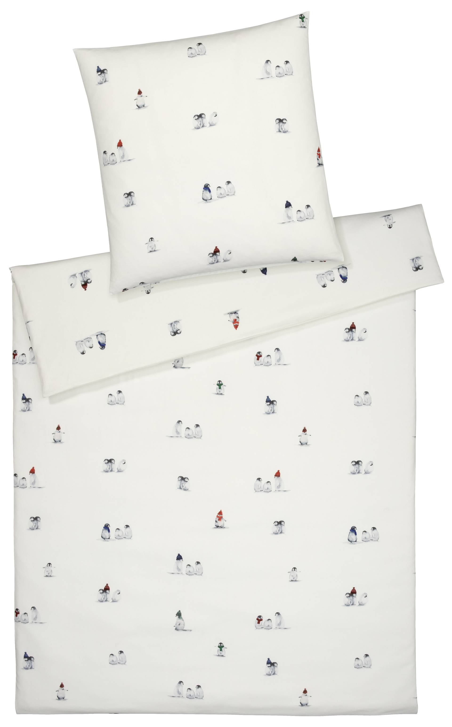 Elegante Bettwäsche "Pinguin Party" 2 Stk. tlg. angenehmes Hautgefühl von Elegante