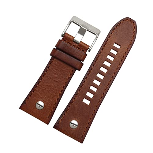 Elegantyl Armband 24mm 26mm 28mm Leder Uhrenarmband Herrenuhr Ersatzarmband + Montagewerkzeug, 28mm von Elegantyl