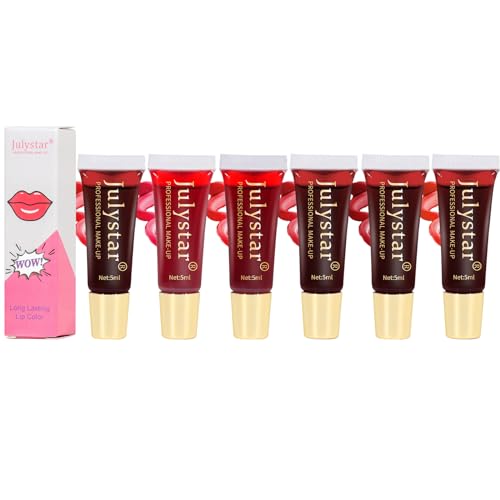 Elegauit 6 Farben Peel off Matte Lippenstift Set, 6er Pack, Wasserdichte, Mit 24h Halt Ohne Auszutrocknen, Mit Intensiver Farbabgabe, Strahlendes Finish, Romantische Geschenke Für Frauen Elegauit 6 Farben Peel off Matte Lippenstift Set, 6er Pack, Wasserdichte, Mit 24h Halt Ohne Auszutrocknen, Mit Intensiver Farbabgabe, Strahlendes Finish, Romantische Geschenke Für Frauen von Elegauit