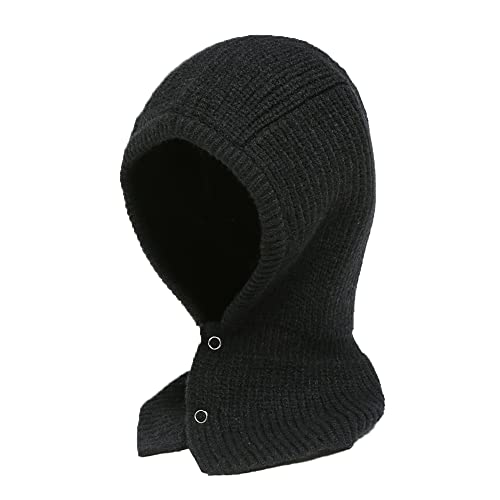 Elegantiskas Balaclava Strickpullover Mütze Winter Warmer Kapuzenschal Beanie Mütze für Damen Herren von Elegtiskas