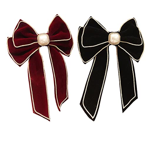 Elegtiskas Bow Clip with Tails Bow Hairpin Hair Clips Barrettes Hair Bows Alligator Clip for Women and Girls von Elegtiskas