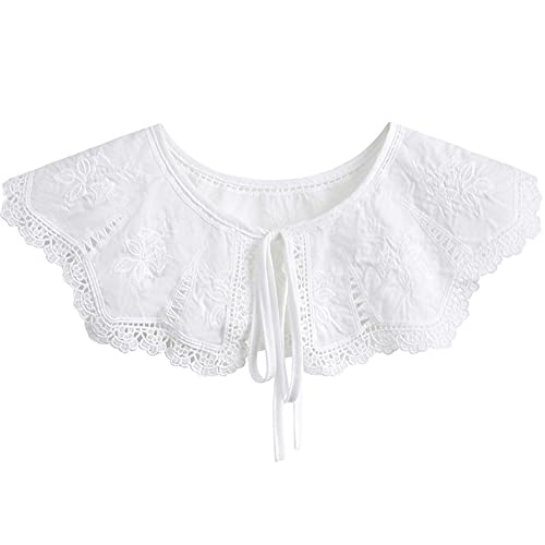 Elegtiskas Damen Dechable False Collar Neck Ruff Mini Spitze Cape Dickey Collar von Elegtiskas