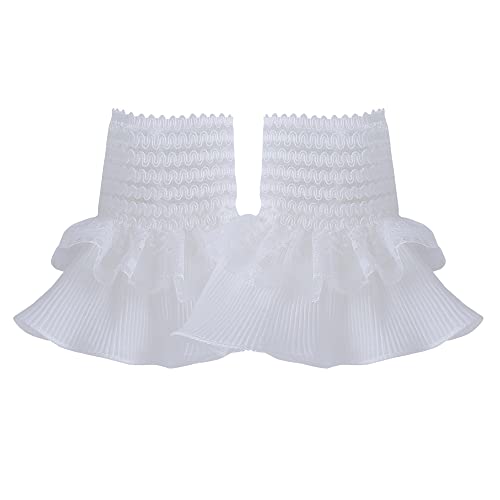 Elegtiskas Wrist Lace Cuffs Short Lace Prom Gloves Fluffy Lace cuffs for Women Girl von Elegtiskas