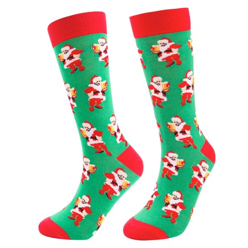 Weihnachts Socken, Herren Damen Weihnachten Farbigen Gemusterten Socken Weihnachten Weihnachtssocken Nikolausgeschenk Xmas Geschenk von Elektheim