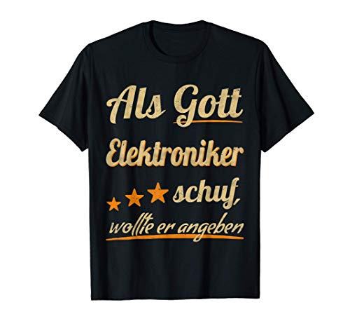 Herren Elektroniker Elektriker Geselle Meister Prüfung Geschenk T-Shirt von Elektriker Elektroniker & Elektromeister Geschenke