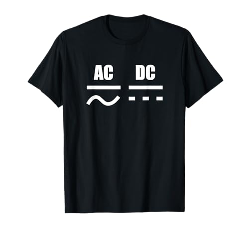Elektroinstallateur Geschenke & Co. Herren Elektriker T-Shirt Schwarz S Classic Crew Neck Short Sleeve T-Shirt AC Wechselstrom DC Gleichstrom Elektriker Geschenk T-Shirt von Elektroinstallateur Geschenke & Co.