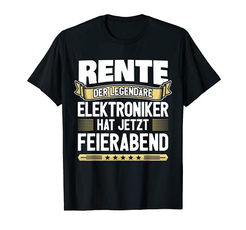 Herren Rentner Elektroniker T-Shirt Herren Rentner Elektroniker T-Shirt von Elektroniker Geschenk-Idee