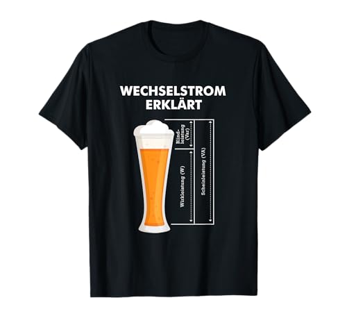 Elektrotechnik & Ingenieur Sprüche - Wechselstrom erklärt - Elektrotechnik T-Shirt - Herren - Schwarz - S von Elektrotechnik & Ingenieur Sprüche