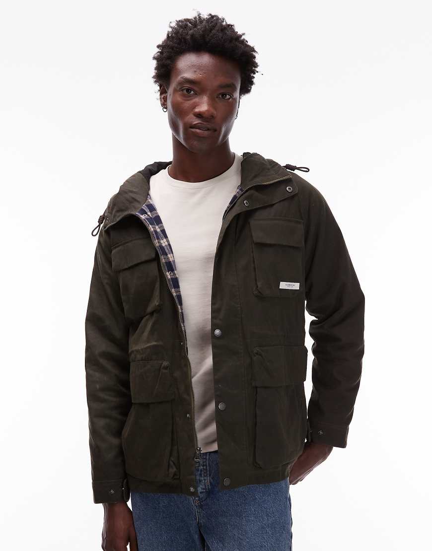 Element - Field - Gewachste Parkajacke in Dunkelgrün von Element