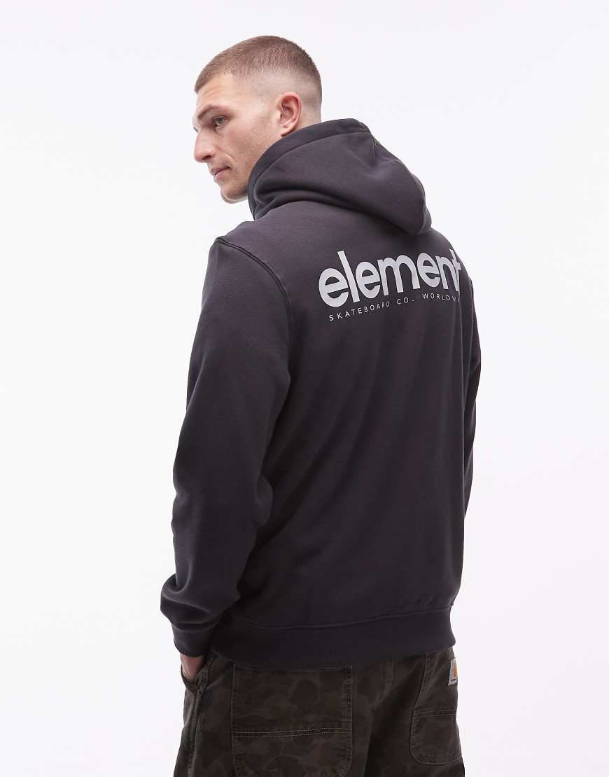 Element - Kapuzenpullover in Schwarz mit Rückenprint von Element