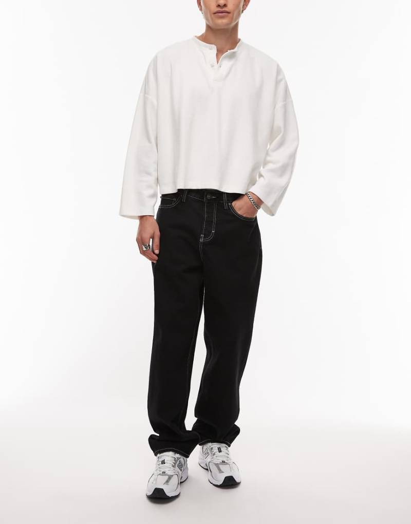 Element - Relaxed-Fit-Jeans aus Denim in Schwarz mit 5 Tasche von Element