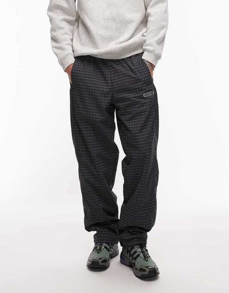 Element - Relaxed-Fit-Trainingshose in kariertem Marineblau von Element