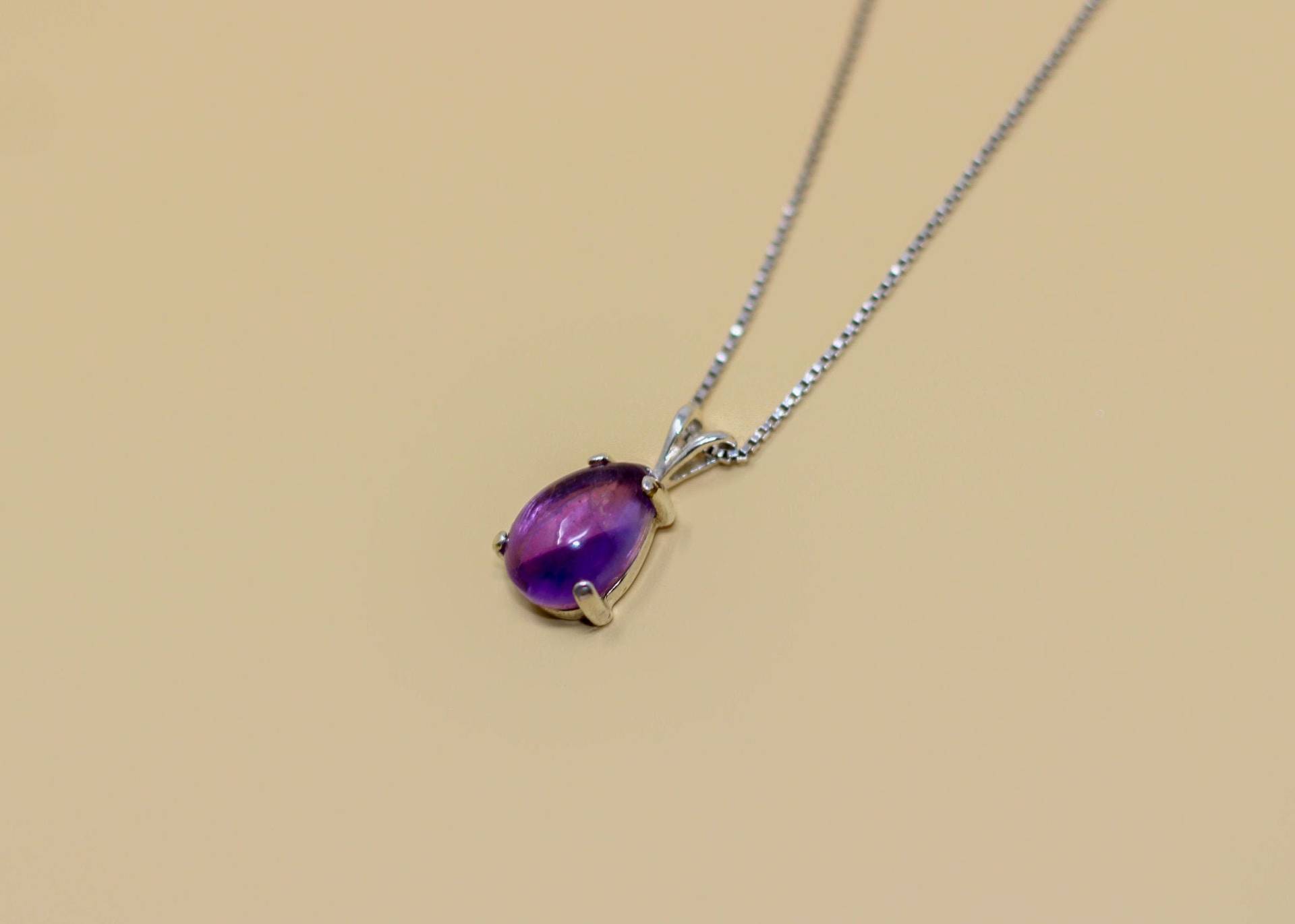 Zierliche Amethyst Anhänger Halskette | Element Of Zen Februar Geburtsstein Halsketten Für Frauen Winzige 925 Silber Damen von ElementZen