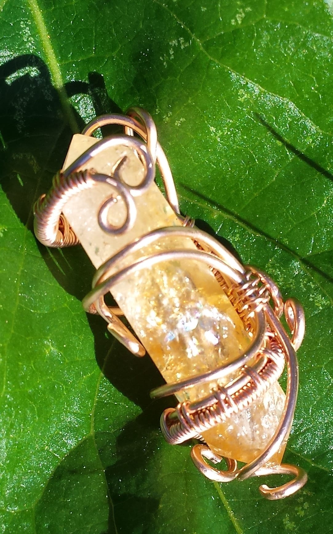 Rose Gold Und Citrin Zauberstab Anhänger Rose Gold Und Citrin Zauberstab Anhänger von ElementalArtsbyCDaly