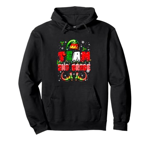 Team 2. Klasse Weihnachten Elf Kostüm Lehrer Schüler Kinder Pullover Hoodie von Elementary School Christmas Costume