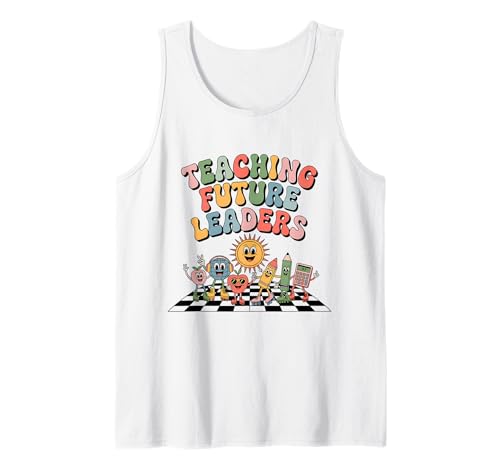 Erster Lehrertag im Retro-Stil, der zukünftige Führungskräfte für Männer und Frauen unterrichtet Tank Top Erster Lehrertag im Retro-Stil, der zukünftige Führungskräfte für Männer und Frauen unterrichtet Tank Top von Elementary kindergarten Preschool Teacher Tees
