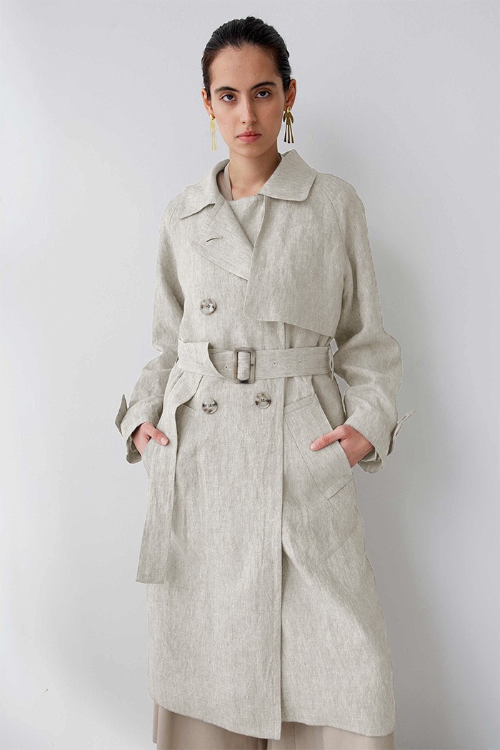 Elementy Wear Trenchcoat Solo Leight Beige nachhaltig L von Elementy Wear