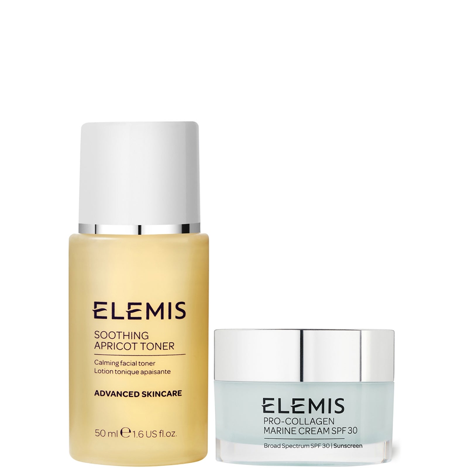 Elemis Pro Collagen Marine Cream SPF30 30ml and Soothing Apricot Toner 50ml Duo von Elemis