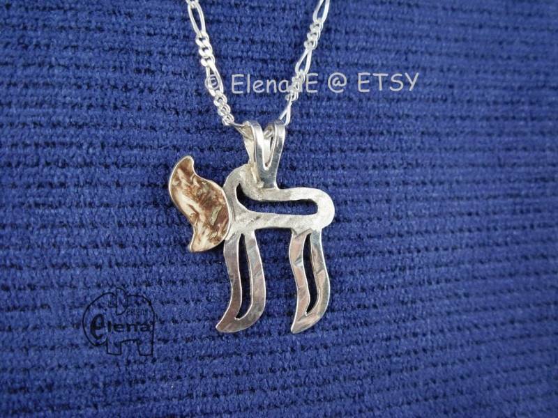 Chai | Alive - Silber Und Gold 9K Anhänger Elenade von ElenadE