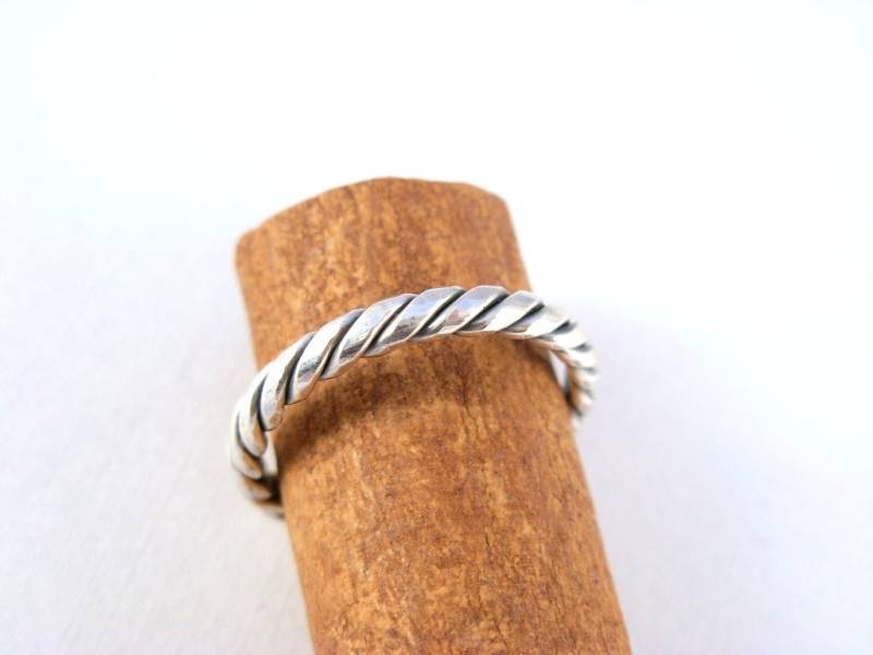 Unisex Drehring 925 Sterling Silber, 3 Mm Breit von ElenadE