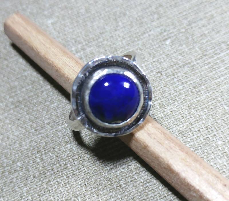 Handgemachte Sterling Silber Lapis Lazuli Ring - Elenade von ElenadE