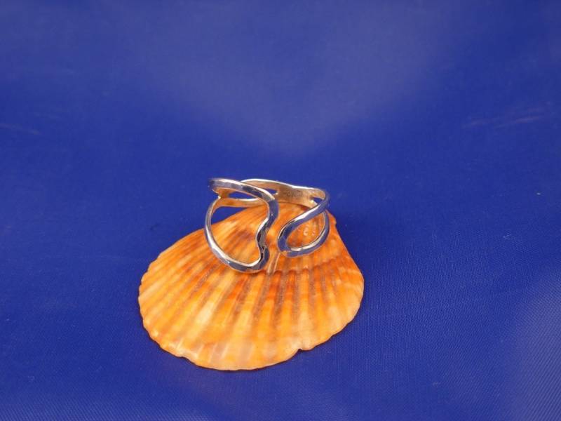 Silber "Infinity" Verstellbarer Ring - Gehämmert Elenade von ElenadE