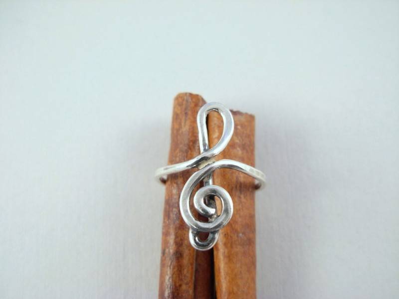 Silber Ring Großer Knoten Violinschlüssel - Notenschlüssel Notenring Elenade von ElenadE