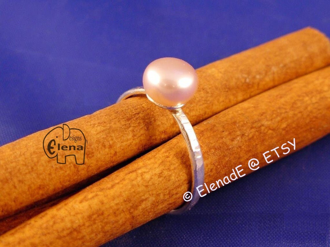 Süßwasserperle Silberring - Elenade von ElenadE