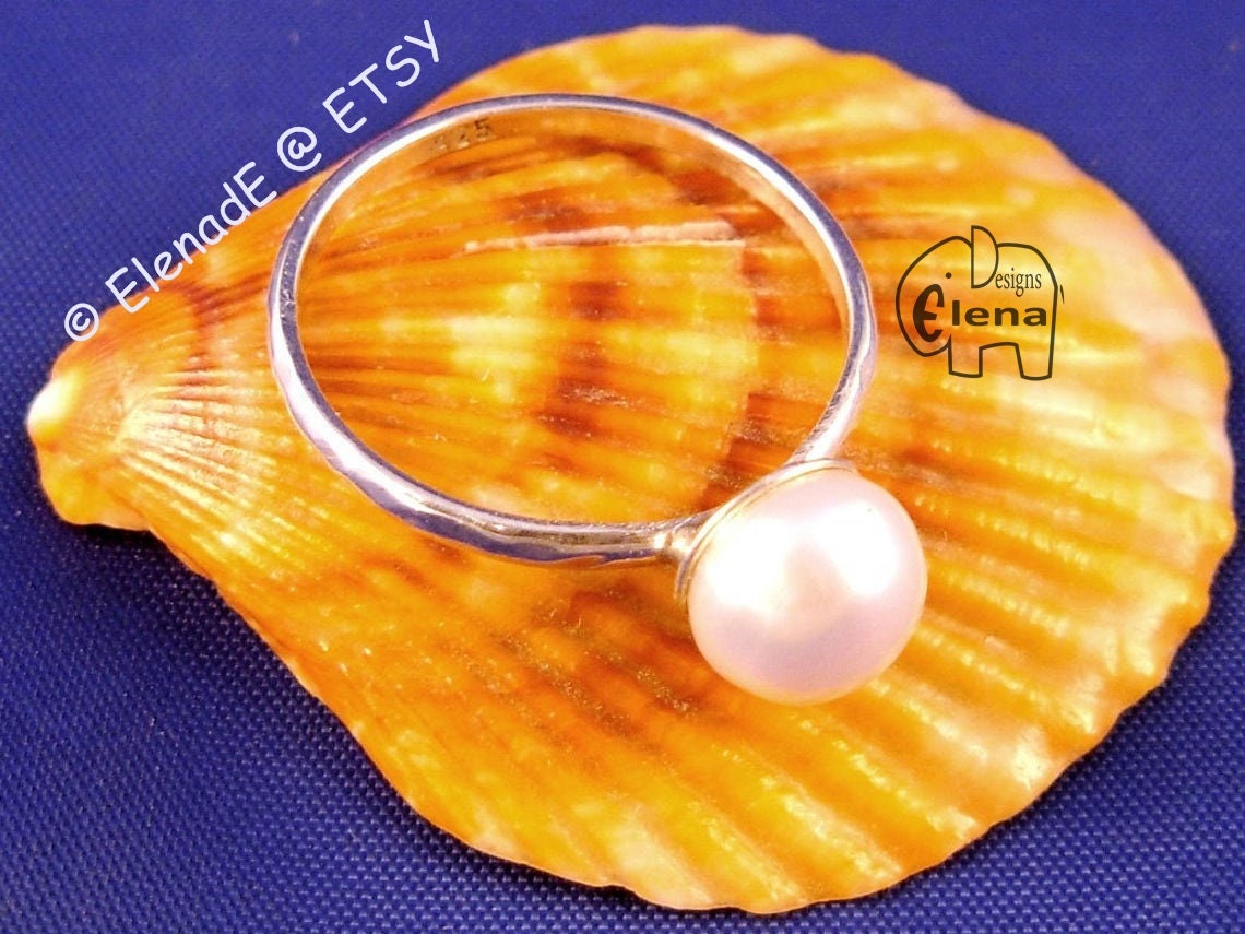 Süßwasserperle Silberring - Elenade von ElenadE