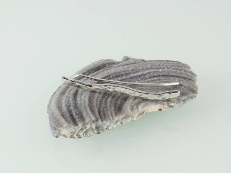 Welle Manschetten Ohrringe Gehämmert Sterling Silve - Elenade von ElenadE