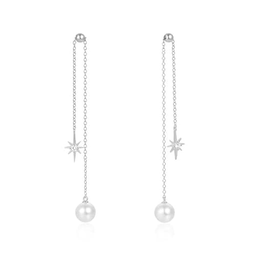 Elenza Silber Ohrringe mit Perle und Stern - Eleganter Damenschmuck von Elenza AMS