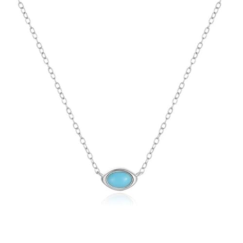 Elenza Zilveren Ketting met Delicaat Turkoois Oog in 925 Sterling Zilver von Elenza AMS