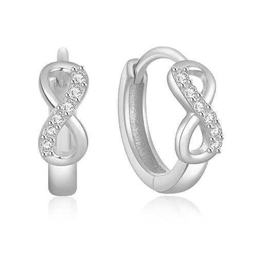 Silber Elenza Ohrringe mit Infinity Symbol und Zirkonia – Raffinierter Damenschmuck von Elenza AMS