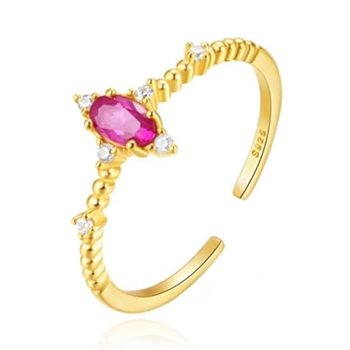 Strahlende Elenza Silber Ring mit Lila Kristall – 18K Vergoldung von Elenza AMS