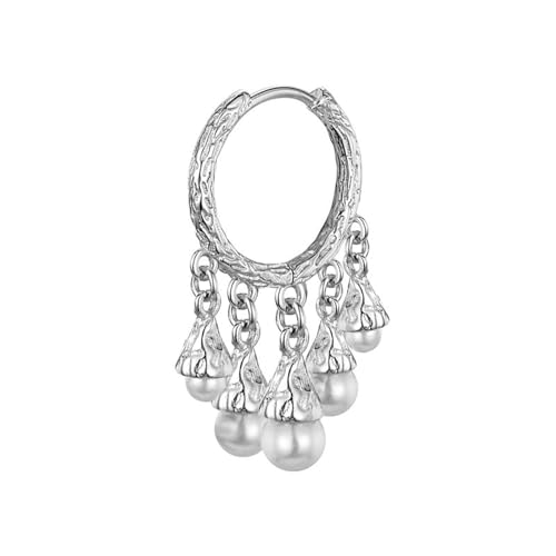 Damen Ohrringe, Silber 925 Ohrring Delicate Pearl Tassel Anhänger Elegant Ohrringe Silber 925 Damen Silber Geburtstag Valentinstag Geschenck von Elepadaki