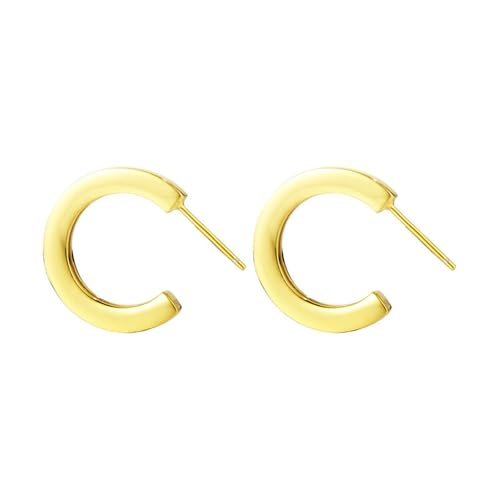 Damen Ohrringe, Silber 925 Ohrring Einfache Linie C Ohrringe Gold Set Silber Geburtstag Valentinstag Geschenck von Elepadaki