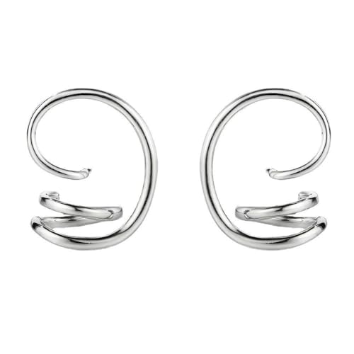 Damen Ohrringe, Silber 925 Ohrring Gebogene Linie Frühling Personalisiert Ohrringe 925 Silber Silber Geburtstag Valentinstag Geschenck von Elepadaki