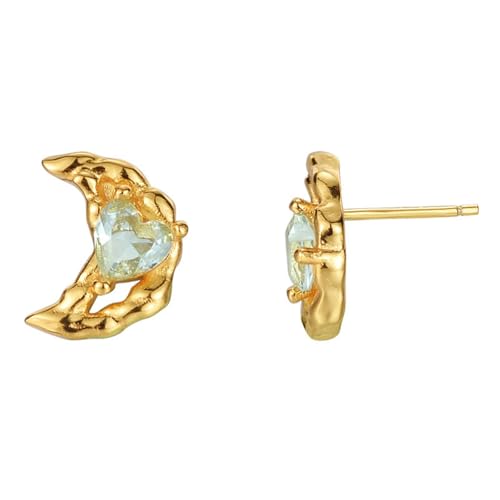 Damen Ohrringe, Silber 925 Ohrring Mond Elegant Ohrringe Jugendliche Silber Geburtstag Valentinstag Geschenck von Elepadaki