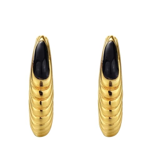 Damen Ohrringe, Silber 925 Ohrring Persönlichkeit Mit Schwarzem Emaillefaden Ohrringe Mädchen Silber 925 Gold Geburtstag Valentinstag Geschenck von Elepadaki