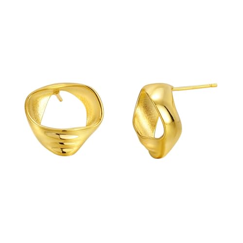 Damen Ohrringe, Silber 925 Ohrring Polierte Line Curl Rüsche Ohrringe Gold Silber Geburtstag Valentinstag Geschenck von Elepadaki