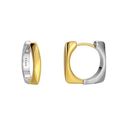 Damen Ohrringe, Silber 925 Ohrring Quadratisch Einfach Persönlich Ohrhänger Silber 925 Damen Silber Gold Geburtstag Valentinstag Geschenck von Elepadaki