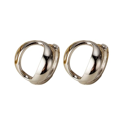 Damen Ohrringe, Silber 925 Ohrring Ring Ausgehöhlt Einfache Persönlichkeit Goldohrringe Damen Silber Geburtstag Valentinstag Geschenck von Elepadaki