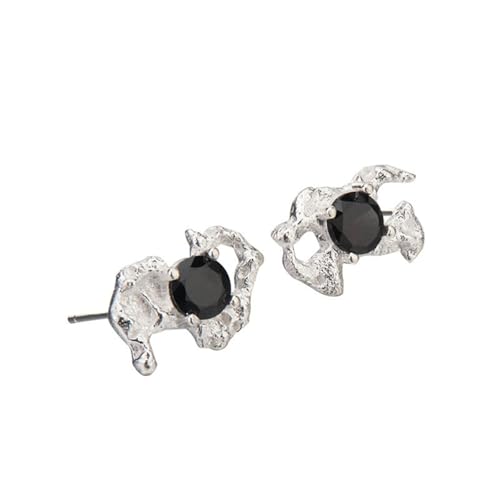 Damen Ohrringe, Silber 925 Ohrring Unregelmäßige Durchbrochene Persönlichkeit Ohrringe Silber Damen Silber Geburtstag Valentinstag Geschenck von Elepadaki