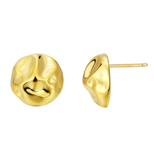 Damen Ohrringe, Silber 925 Ohrring Unregelmäßige Textur Persönlichkeit Einfach Silber Ohrstecker Damen 925 Silber Geburtstag Valentinstag Geschenck von Elepadaki