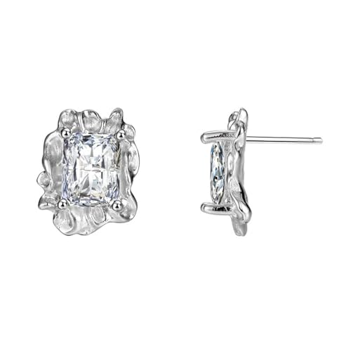Damen Ohrringe, Silber 925 Ohrring Zarte Plissierte Eleganz Ohrringe Mädchen Silber Geburtstag Valentinstag Geschenck von Elepadaki