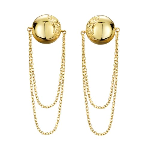 Damen Ohrringe, Silber 925 Ohrringe Glänzende Kugelförmige Kette Quasten Ohrstecker Set Silber Für Damen Geburtstag Valentinstag Geschenck von Elepadaki